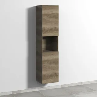 Sanipa 3way Hochschrank mit 2 Türen und 1 offenem Fach, Eiche-Nebraska SM11737