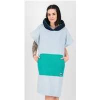 DEPROC Active Badeponcho PONCHINO HALIFAX WOMEN Umziehhilfe Strandponcho, Kapuze, ohne, Innenliegende Tasche zum Umziehen