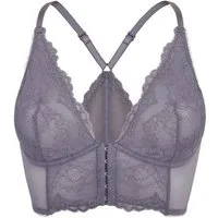 Gossard Longline-BH Lace Longline V-Bügel BH mit Frontverschluss Platin (Longline BH, 1-tlg., Spitze/Netz) verführerisch sexy