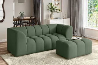 Home affaire 3-Sitzer "TUURE Verlässliche Qualität, moderne Steppung, Breite 227cm" Bubble Optik, hoher Sitzkomfort, Wellenunterfederung