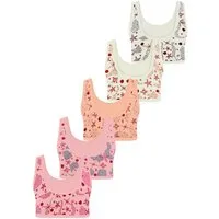 LOREZA Bustier 5er Set Mädchen Bustier BH - Mix - Bunt (Set, 5-tlg., 5er-Pack)