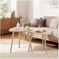 Vicco Couchtisch Twino, Sonoma, 48 x 45 cm 2er Set (1-St)