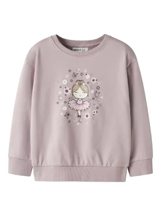 NAME IT - NMFVILOUI LS RLX SWEAT BRU Keepsake Lilac - Gr. - 92