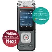 Philips DVT6115 Audiorecorder Digitales Diktiergerät (96 kHz/24 Bit, Smartphone-App, Sembly AI Spracherkennung)