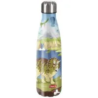 Step by Step Schulranzen Edelstahl Trinkflasche 0,5 l Dino Tres (1 Stück), Isolier-Flasche, BPA-frei, für kalte und warme Getränke