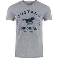 MUSTANG T-Shirt Herren Printshirt Alex C Print Tee Regular Fit (1-tlg) Kurzarm Tee Shirt mit Rundhalsausschnitt