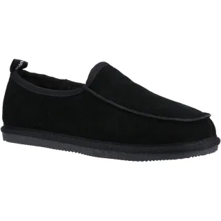 Hush Puppies Charles Wildleder Herren Schwarz Pantoffeln