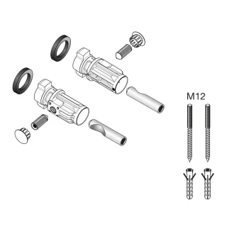 LAUFEN Bodenbefestigung M12 f. Waschtisch freist., Kartell H811331, H8928360000001 H8928360000001