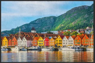 Fussmatte Bergen Norwegen 10322 | Größe: 60 cm x 45 cm