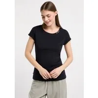 Ragwear Kurzarmshirt FLLORAH GOTS Bestseller aus Single Jersey mit softem Finish und Knöpfen