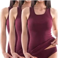 HERMKO Unterhemd 1325 (Pack, 3er) 100 % Bio-Baumwolle Longshirt Tank Top Basic Übergrößen