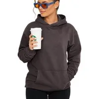 DAILY COTTON Hoodie Unifarben im Oversize Schnitt - Kapuzenpullover Loose-Fit Damen Basic Oversized Kapuzensweatshirt Raglan Kapuzenpullover Sweater