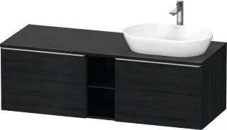 Duravit D-Neo Konsolenwaschtischunterbau wandhängend Eiche Schwarz Matt 1400x550x459 mm - DE4950R701 DE4950R70160000