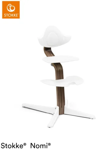 Stokke Nomi Chair Hochstuhl inkl. Baby Set Walnut weiß