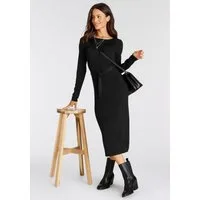 Laura Scott Strickkleid feminin geschnitten, mit Bindegürtel
