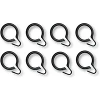 nodeko Duschvorhangringe Duschmantelringe Innendurchmesser 35 mm, für Duschvorhangstangen, (Packung, 8-St), einfacher Wechsel