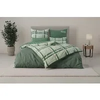 OTTO home Wendebettwäsche Talin, Linon, 2 teilig, ab Gr. 135x200, 100% Baumwolle, Karo-Design, Marke H.I.S. by OTTO home