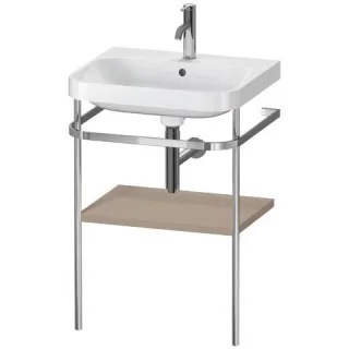 Duravit Happy D.2 Plus c-shaped Set mit Metallkonsole Leinen Matt 575x490x850 mm - HP4835O7575 HP4835O7575