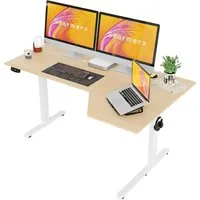 GarveeMore Schreibtisch Elektrischer L-förmiger,Höhenverstellbar 72-116cm,ergonomischer, Steh-Arbeitsplatz,Speicherfunktion,Schreibtisch für Büro oder Zuhause
