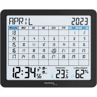 Techno Line Tischuhr Funk-Uhr mit Tischkalender WT2600
