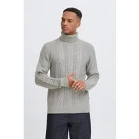 Blend Stehkragenpullover BHBASIM Roll mit Markenlabel, aus Baumwollmischung, Regular Fit, unifarben