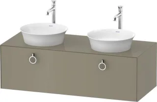 Duravit White Tulip Konsolenwaschtischunterbau wandhängend Stein Grau Hochglanz 1300x550x408 mm - WT WT4983BH2H20010