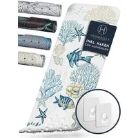 Homerella Badematte rutschfest 100% BPA frei inkl. 2 Haken zum Aufhängen 100x40cm, Antirutschmatte Badewanne hautsensitiv & schimmelresistent