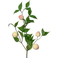 Kunstblume, Decoris season decorations, Künstlicher Zweig Pfirsich Baum 23x10x56cm Rosa Grün