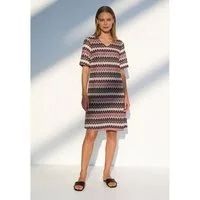 MORE&MORE Jerseykleid stylishes, gestreiftes Kleid, Wellenoptik