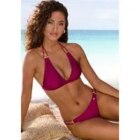 JETTE Triangel-Bikini Giulia mit goldfarbener Glanzbeschichtung und Accessoires