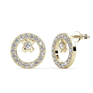 Eliza-Ohrringe – Gold und Kristall