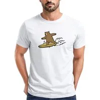 Neverless Print-Shirt Herren T-Shirt Bär Print Surfer Surfboard Sommer Printshirt mit Print