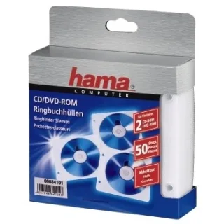 Hama CD-ROM/DVD-ROM Ring Binder Sleeve | 00084101 | CD-/DVD-Hülle - Kapazität: 2 CD/DVD