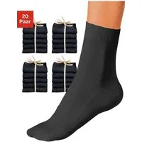 Go in Socken Damen Basic Strümpfe ganz uni, weiches Bündchen (Packung, 20-Paar) in der Großpackung