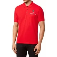 PHILIPP PLEIN Poloshirt mit Der Totenkopf-Print und das ikonische Hexagon-Logo