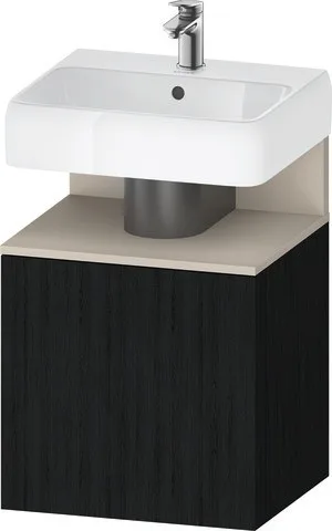Duravit Qatego Waschtischunterbau wandhängend Eiche Schwarz Matt 490x420x645 mm - QA4077R83160000 QA4077R83160000