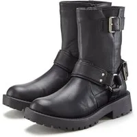 LASCANA Bikerboots mit trendigen Zierschnallen, Stiefel, Stiefelette