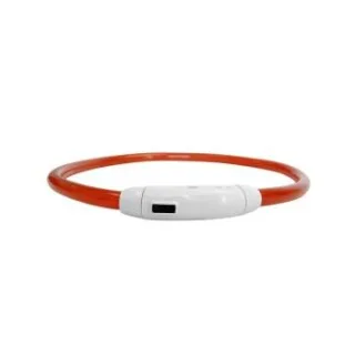 nobleza LED-Hundehalsband – Wiederaufladbar, Zuschneidbar & 3 Leuchtmodi für mehr Sicherheit rot