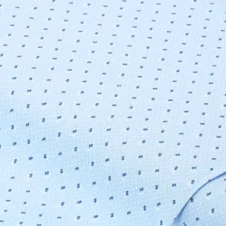 Baumwoll-Trachtenstoff "Mini-Design", hellblau