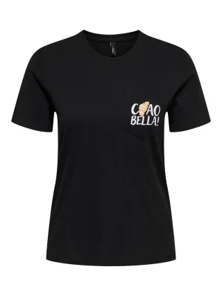 ONLY - ONLPOLLY REG S/S POCKET TOP BOX JRS Black - Gr. - L