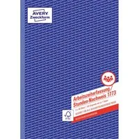 Avery Zweckform Formularblock 1773 Stunden-Nachweis DIN A4 selbstdurchschreibend 2 x 40 Blatt weiß g