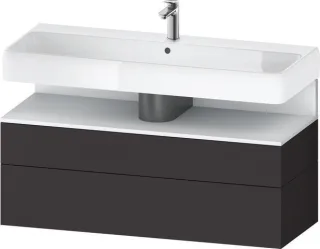 Duravit Qatego Waschtischunterbau wandhängend Graphit Supermatt 1190x470x590 mm - QA4396018800000 QA4396018800000