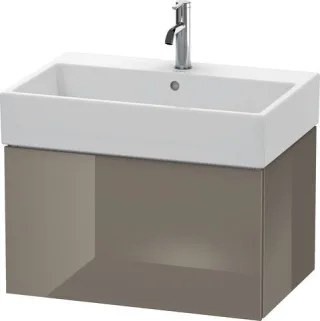 Duravit L-Cube Waschtischunterbau wandhängend Flanell Grau Hochglanz 684x459x394 mm - LC617608989 LC617608989