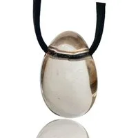 Steinfixx® Anhänger Set Edelstein Tropfenanhänger aus echtem Rauchquarz, AAA-Qualität (Blickfang, 1-tlg., Handarbeit, Brasilien), incl. 80 cm Wildlederband, Geschenkverpackung