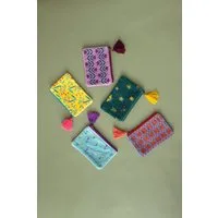Tranquillo Aufbewahrungstasche Samttäschchen FLORAL (Bio-Baumwolle), Besticktes Samttäschchen aus GOTS-zertifizierter Bio-Baumwolle