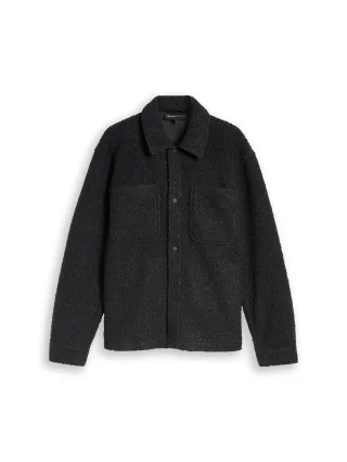 Denim Tom Tailor - Overshirt in Woll-Optik coal grey - Gr. - XXL
