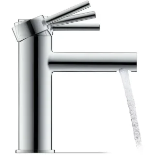 Duravit M MinusFlow Circle Waschtischarmatur CE1022002010 ohne Zugstangen-Ablaufgarnitur, Ausladung 117mm, chrom Hochglanz