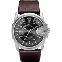 Diesel Quarzuhr MASTER CHIEF DZ1206, Armbanduhr, Herrenuhr, Datum, Lederarmband
