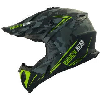 Broken Head (B-Ware) Crosshelm Squadron Rebelution Camouflage-Grau