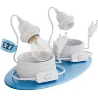 greate. Lampenfassung 2x Lampenfassung E27, mit Stecker Kabel & Schalter, 5 m, max. 60W 250V, (2-St)